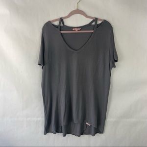 Juicy Couture top with Shoulder cutouts Grey Size XL